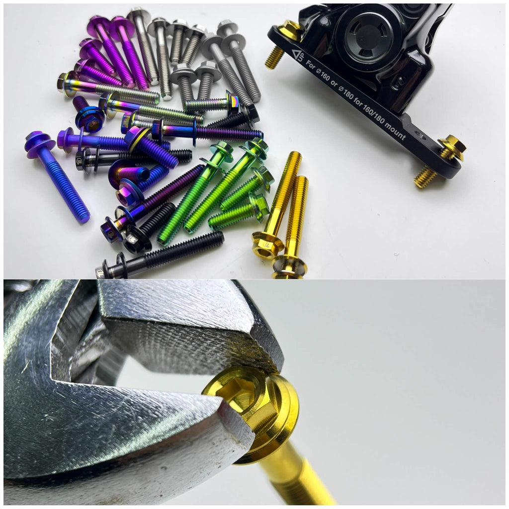 Titanium Hex Bolt Upgrade for Road Disc Brake Caliper Mounts | Shimano SRAM Campagnolo